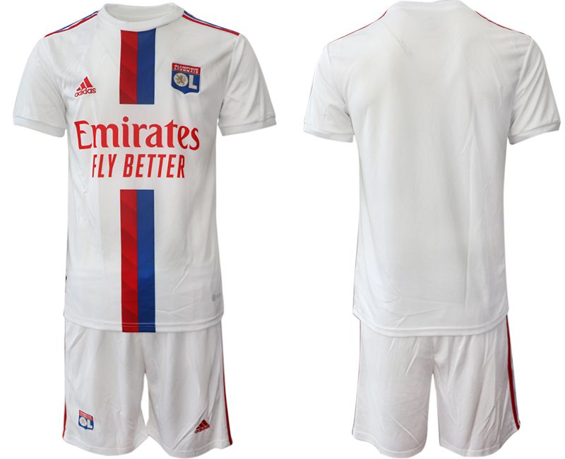 Men 2022-2023 Club Lyon home white blank Soccer Jersey->other club jersey->Soccer Club Jersey